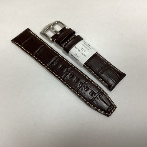 Bracelet De Montre ZRC – Cuir Veau Grain Alligator – 22 Mm – Noir – Neuf