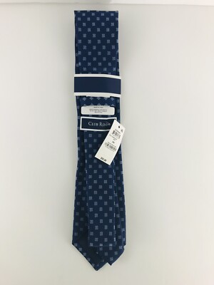 BluewithSilverInsigniaPhillips  🆕 Club Room Navy Sailboat Tie display picture 1