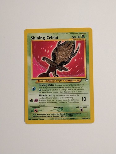 Shining Celebi 106/105 9.0 MINT Neo Destiny Holo SECRET RARE 2002 WOTC Pokemon