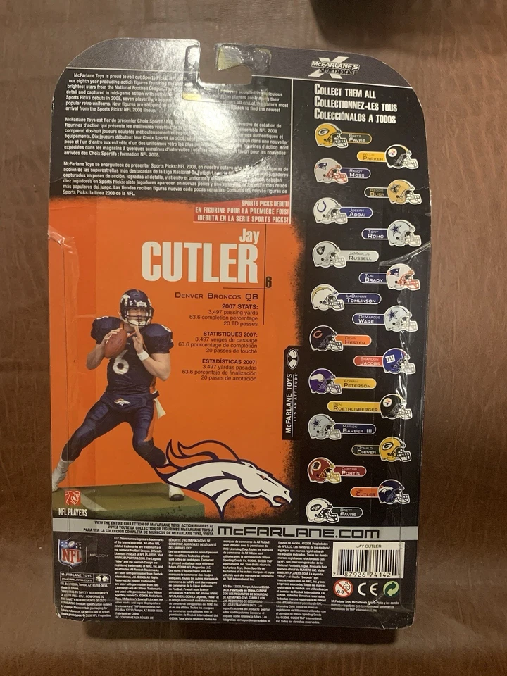 Figura de acción Jay Cutler McFarlane Broncos Foto 2 de 2