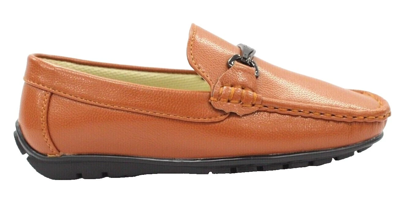 Zapatos con Hebilla Formal Marrón para Niños