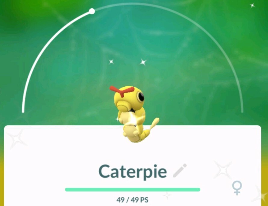 Pokemon go 💥💥shiny Caterpie💥💥 !!