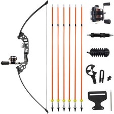 Set arco ricurvo pesca con arco 40 libbre mulinello freccia arco dritto tiro con l'arco caccia pesca