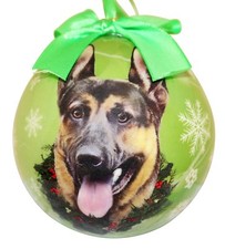 GERMAN SHEPHERD--Shatterproof Ball Ornament--3"-- by E  S Pets