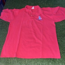 VTG Light Liberty Philadelphia Polo Shirt Mens Xl Cotton Deluxe Red