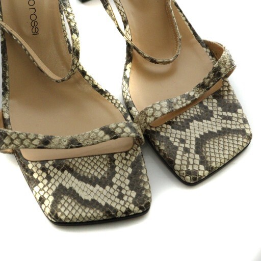 Sergio Rossi Sandals Python Pattern Ivory/Ss Os - image 3