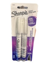 SHARPIE WHITE PAINT PENS 2 PACK MEDIUM POINT BRAND NEW