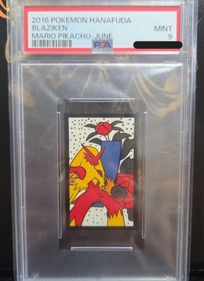 PSA 9 Blaziken Pokemon Hanafuda Mario Pikachu June Japanese Card