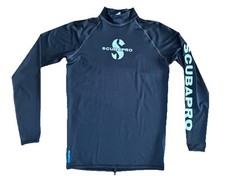 Scubapro UPF 50 Long Sleeve Black Rash Guard for Men