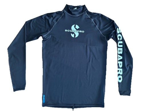 Scubapro UPF 50 Long Sleeve Black Rash Guard for Men - Picture 1 of 5