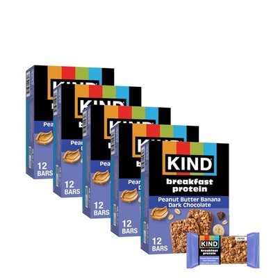 KIND Breakfast Protein Bars, Peanut Butter Banana Dark 6 Count (Pack of 5)