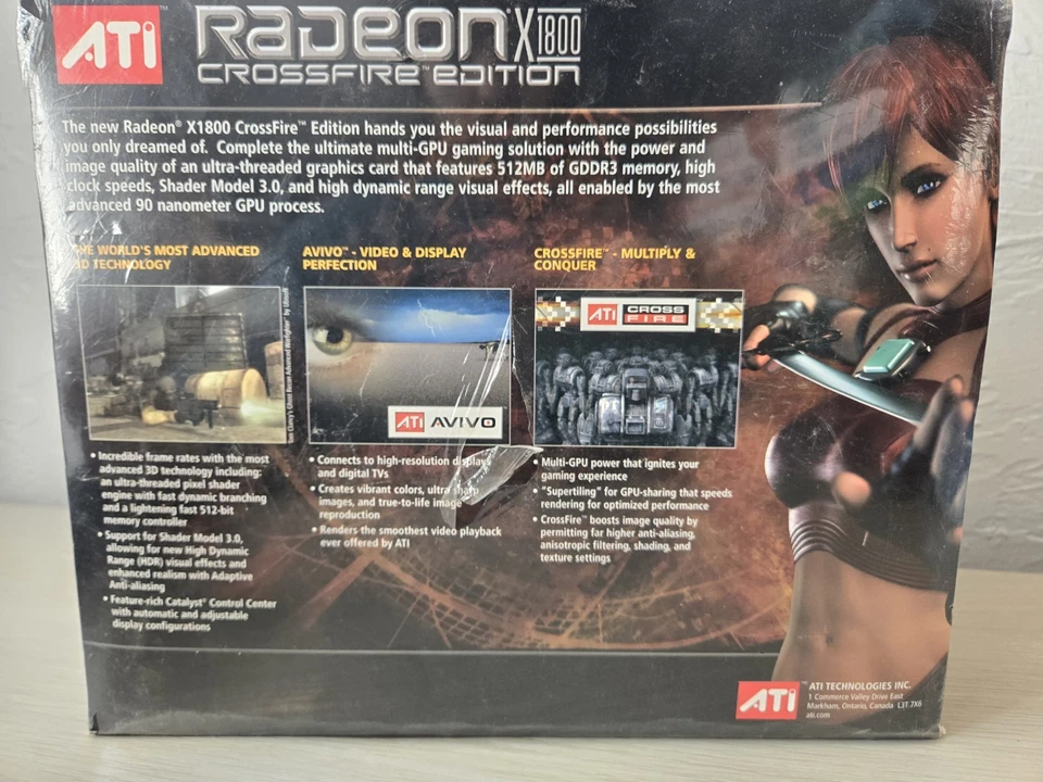 SEALED Vintage ATI Radeon X1800 256MB GDDR3 PCI-E Graphics Card  - Image 4 of 4