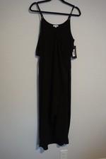 Olivia Grey Women's Sleeveless Strap Wrap Dress Large Black Polyester Blend NWT