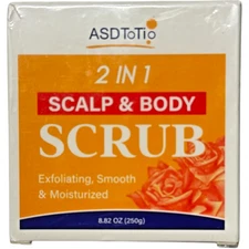 2 In 1 Scalp & Body Scrub - Exfoliating Smooth & Moisturizing 8.82oz. - Sealed