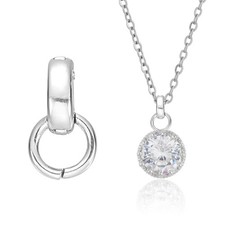 Bails for Jewelry Making, 12.5mm Pendant Bail Connector, White Gold