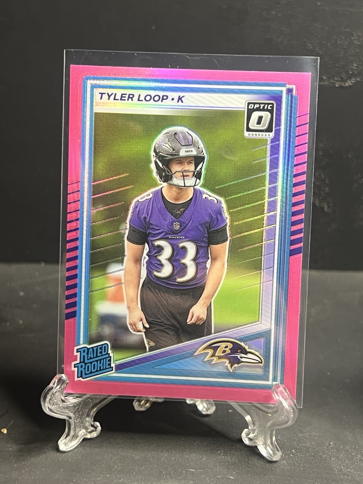 2025 Donruss Rated Rookie Optic Preview Tyler Loop Pink Prizm #382