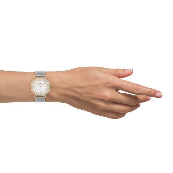Oozoo Damen Armbanduhr Vintage Series Analog Edelstahl Silber UOC20136-image