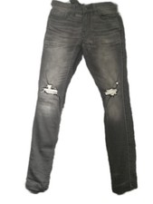 Hollister Jeans extreme skinny fit ripped knees waist 30 leg 32 grey denim - A69