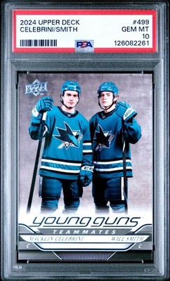 2024-25 UD Series 2 Young Guns Teammates MACKLIN CELEBRINI WILL SMITH 499 PSA 10