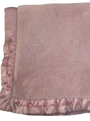 Carter s Child Of Mine Thank Heaven For Little Girls Pink Blanket Satin Trim