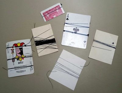 Invisible Thread Supply, Several Cards with Thread For Magic Use