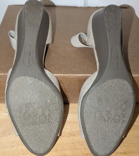 Anne Klein AK Tatiana Flex Wedge Metallic Women's Sandals Size 8.5 - 第 3/8 張圖片