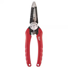 Milwaukee 7.75 in Wire Stripper 6 in 1 Pliers Tool Needle Nose Cutting Stripping
