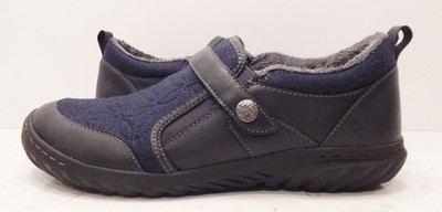 JBU by Jambu Tide Blue Faux Fur Lined Memory Foam Slip On Shoes Size 12W