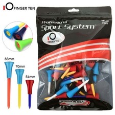 Golf Plastic Tees 100 Pack,Durable Bulk Rubber Cushioning,54mm, 83mm, 70mm