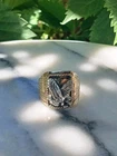 VTG Sterling Silver - NAVAJO SILVER RAY American Eagle Men's Ring Size 10