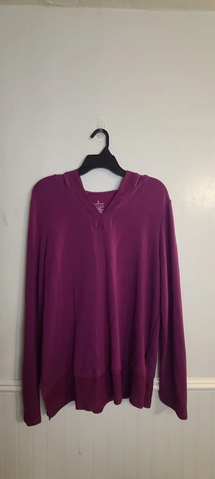 Camiseta túnica para mujer Cuddl Duds rosa de algodón talla M manga larga Foto 2 de 4