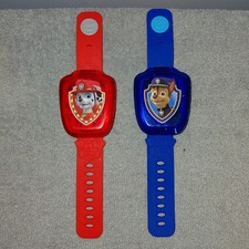 Vtech Paw Patrol Chase And Marshal Red + Blue Kids Learning Watch Spin Master