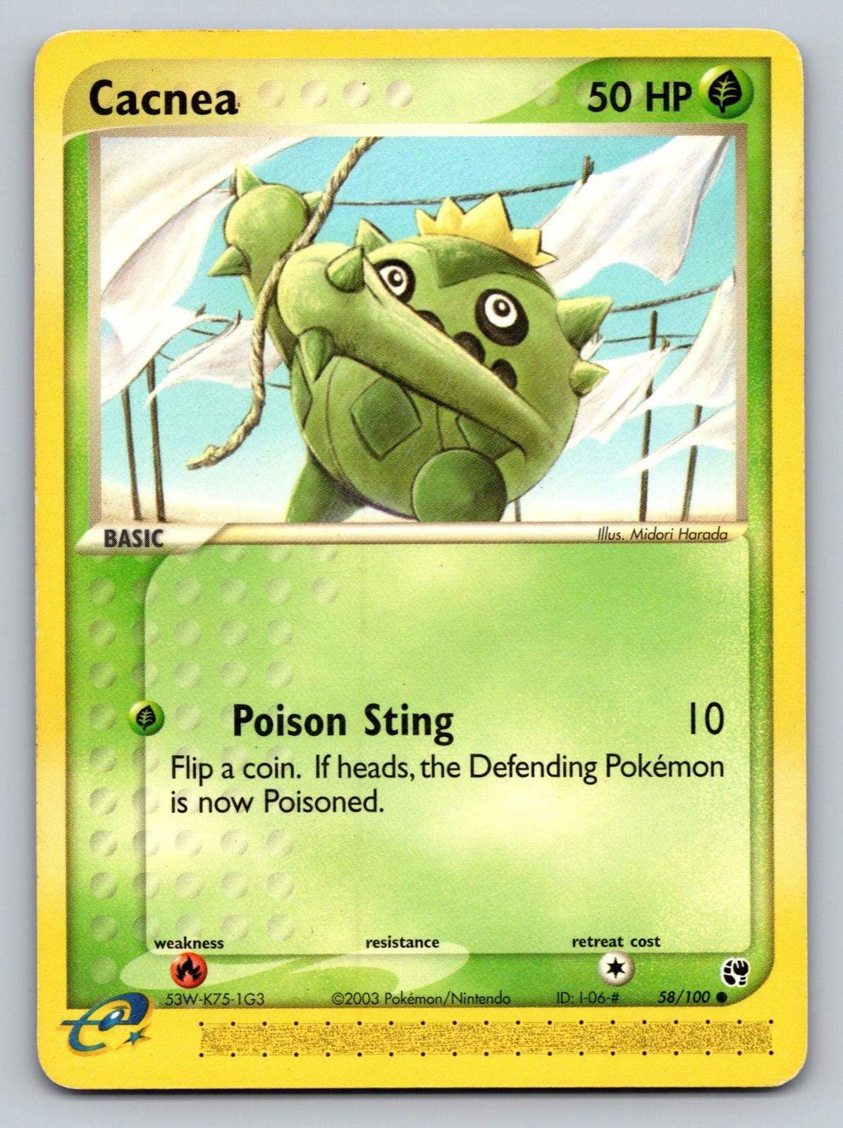 Cacnea 58/100 Common Sandstorm Pokemon Heavily Played