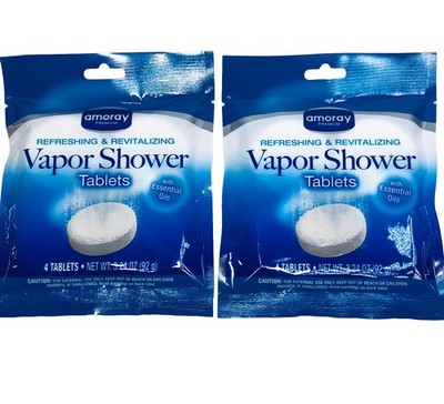 8 Tablets of Personal Care Shower Vapor Tabs 2 Pack amoray PREMIUM Essential Oil