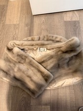 Saga Mink Vintage Gray Mink Fur Shawl