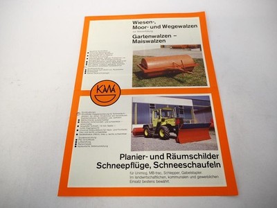 Original Prospekt Kawa Walzen Planier- u. Räumschilder Schneepflüge Schaufeln