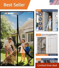 Magnetic Screen Door, Keep Bugs Out, Pet  Kid Friendly  Works with Front Door...