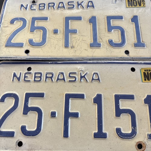 Nebraska1987 Matched Set Of License Plates - Picture 5 of 5