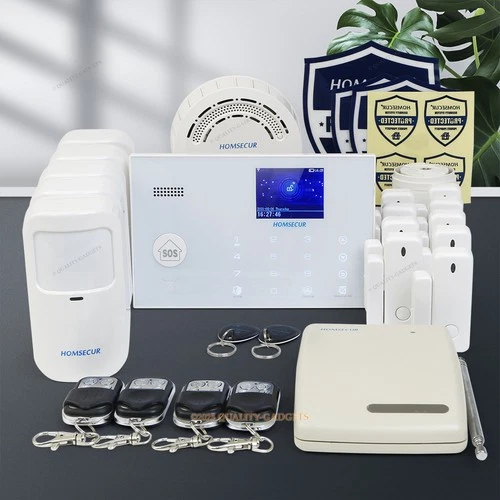 HOMSECUR LCD Wireless 4G/3G/GSM WIFI Home House Alarm System+Pet-Immune/Friendly