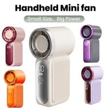 Portable Handheld Turbo Fan with Ice Cooling 100-Speed Rechargeable Personal Fan