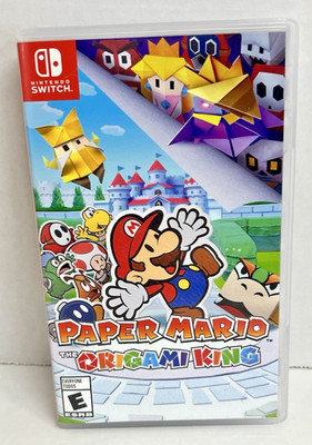 Nintendo Switch Paper Mario The Origami King Game cartridge & Case Only Working