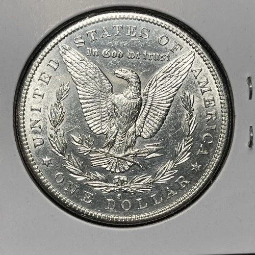 1889-S MORGAN SILVER DOLLAR, AU/BU DETAILS