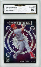 2020 Donruss Optic Mike Trout LA Angels Mythical Insert Card M-4 GMA 10 Gem Mint
