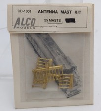 Alco Models CD-1001 HO Cast Brass Antenna Mast Kit (Pack of 25)