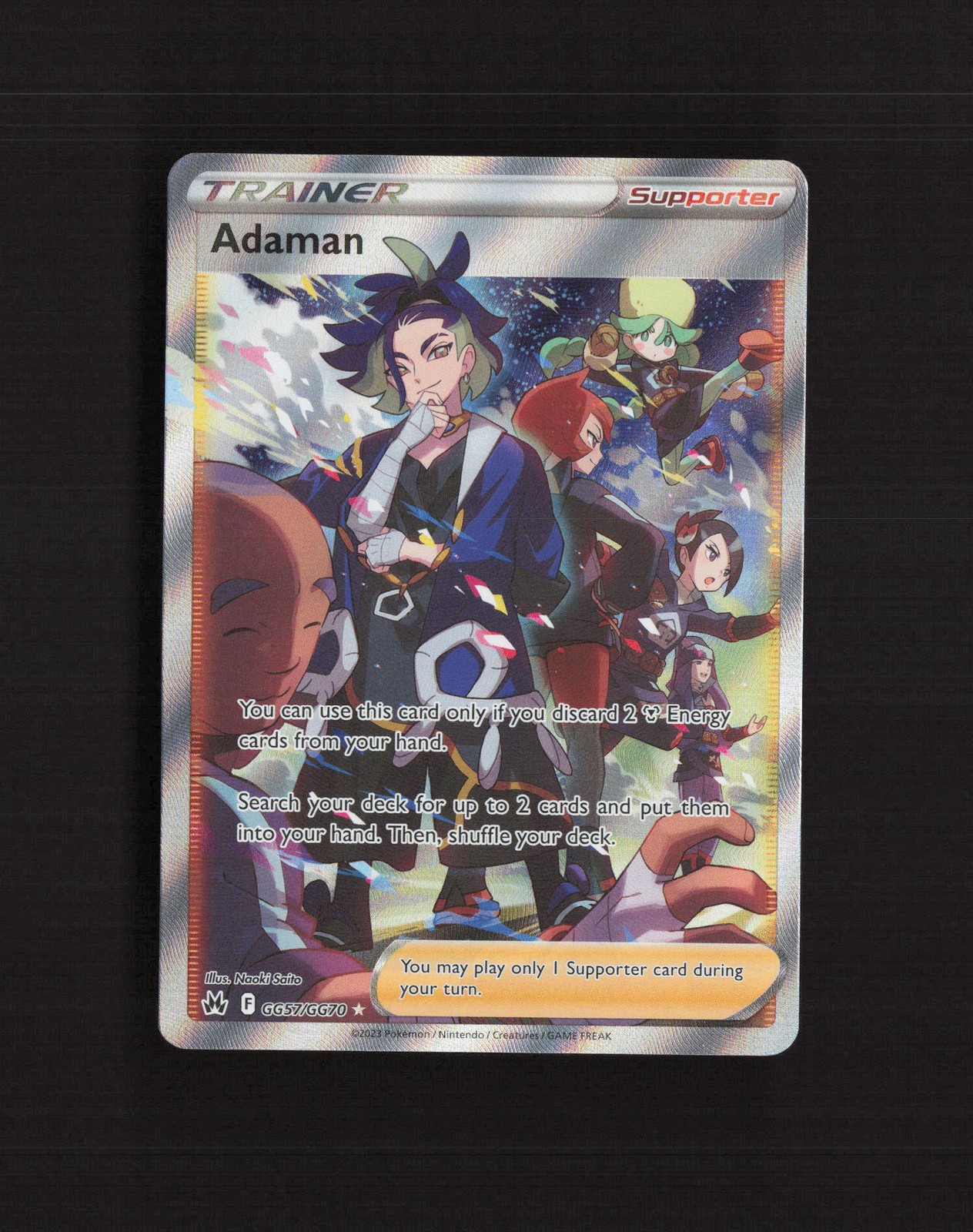 Adaman GG57/GG70 Crown Zenith Galarian Gallery Full Art Holo Pokemon Card NM