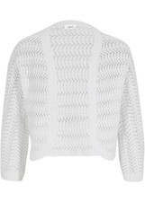 Bolero Gr. 44/46 Weiß Damenbolero Strick-Jac...