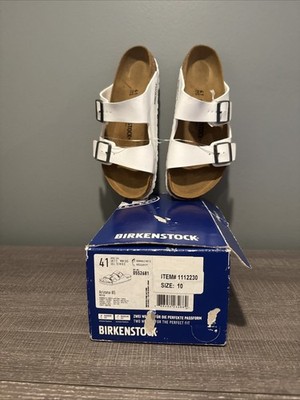 New Birkenstock Arizona BS Magic Snake White EU 41 US Women s 10 Regular  Shoes