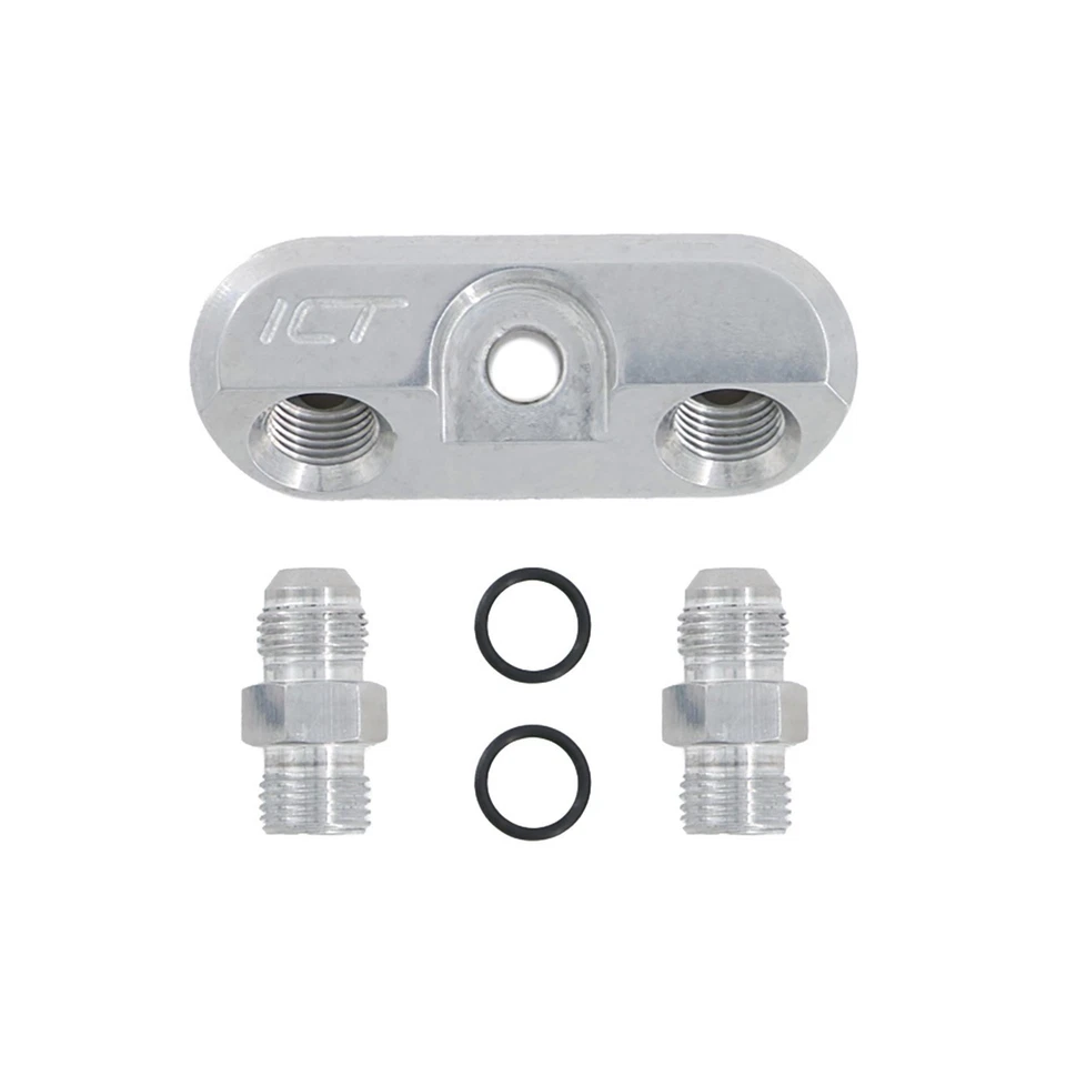 6L80E / 6L90E 6AN Transmission Oil Cooler Adapter - 50 Degree Angle - ICT Billet - Image 4 of 4