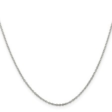 Sterling Silver 1mm Cable Chain Necklace Mens Womens