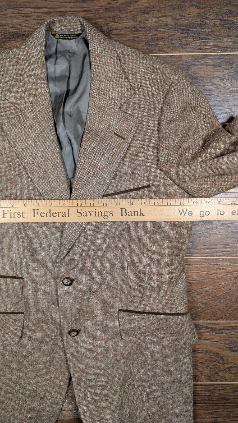 Marshall Fields Field Standard Wool Confetti Plai… - image 2